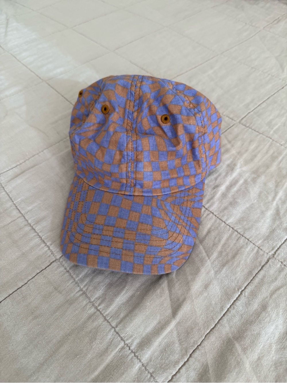 Baggu Lavender Trippy Checker Baseball Cap